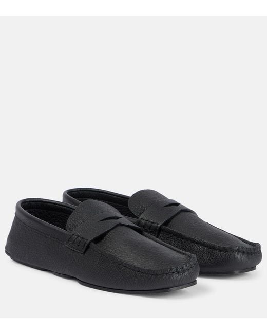 Khaite Black Billy Leather Penny Loafer