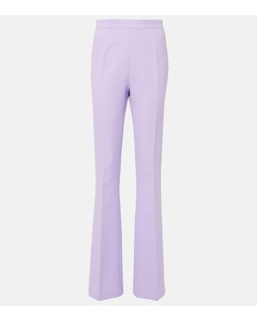 Pantalones flared Alexa de crepe Safiyaa de color Purple