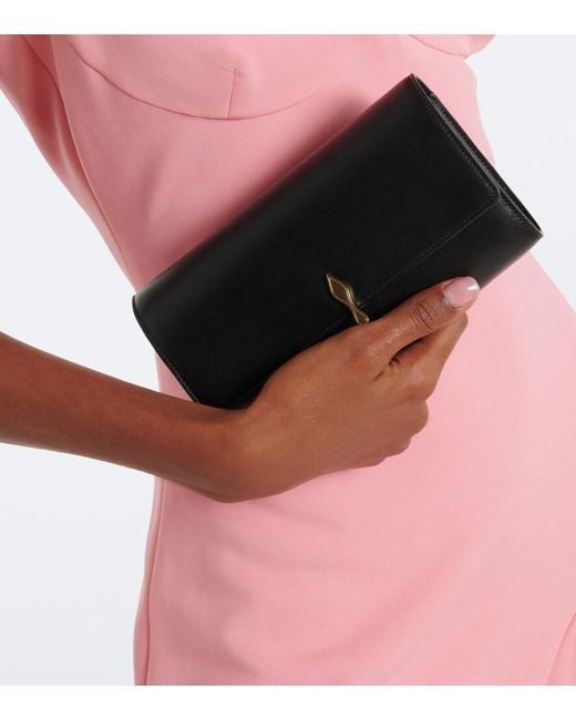 Christian Louboutin Black Bettina Leather Wallet On Chain