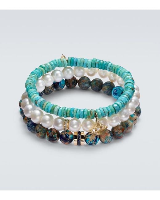 Sydney Evan Blue 14Kt Bracelet With Diamonds And Sapphires for men