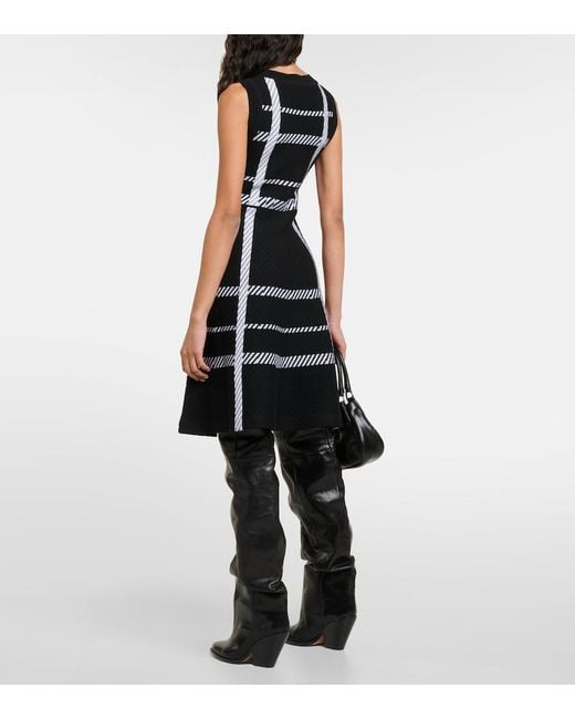 Dorothee Schumacher Black Checked Midi Dress