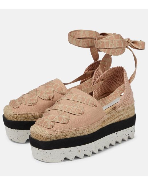 Stella McCartney Brown Gaia Platform Espadrilles