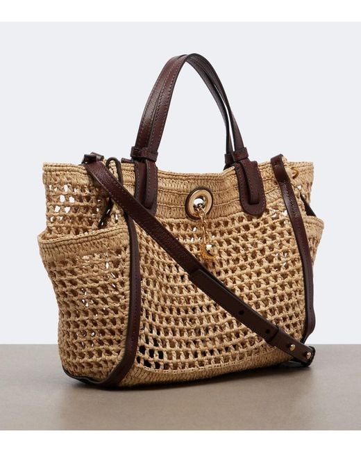 Chloé Brown Iconic Small Raffia Tote Bag