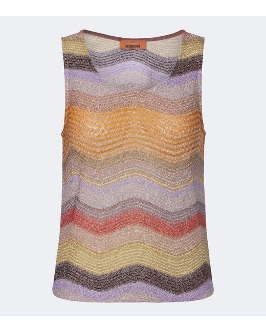 Missoni Gray Wave Lame Top