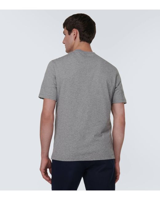 Brunello Cucinelli Gray Cotton Jersey T-shirt for men