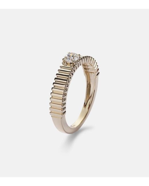 STONE AND STRAND White Cher 14Kt Ring With Diamonds