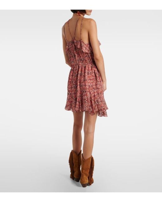 Isabel Marant Betty Gathered Semi-Sheer Minidress