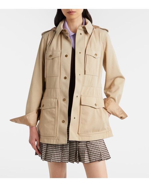 Moncler Natural Centaurea Belted Field Jacket