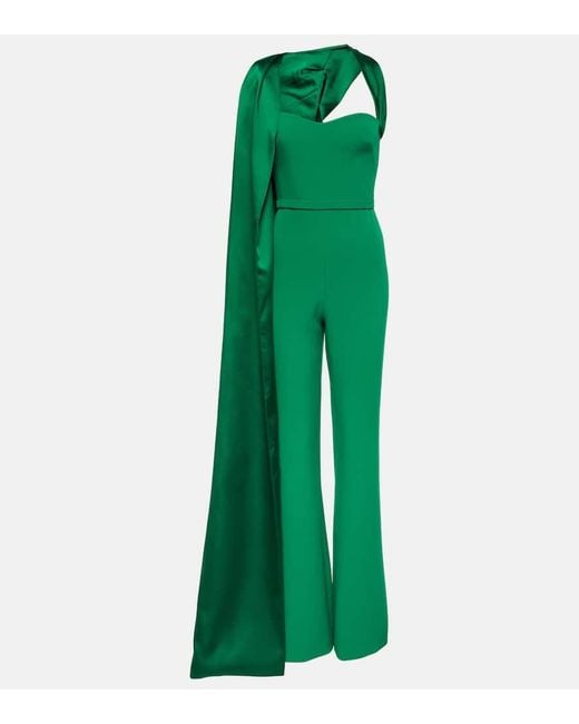 Safiyaa Green Jumpsuit Lollian Marmont aus Crepe