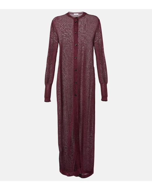 Ferragamo Purple Lame Cardigan