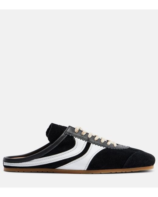 Dries Van Noten Black Suede Mules