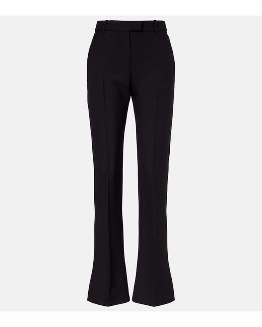 Alexander McQueen Blue Gerade Hose Aus Einem Wollgemisch
