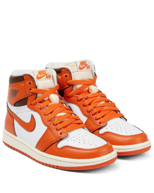 Nike Orange High-Top Sneakers Air Jordan 1