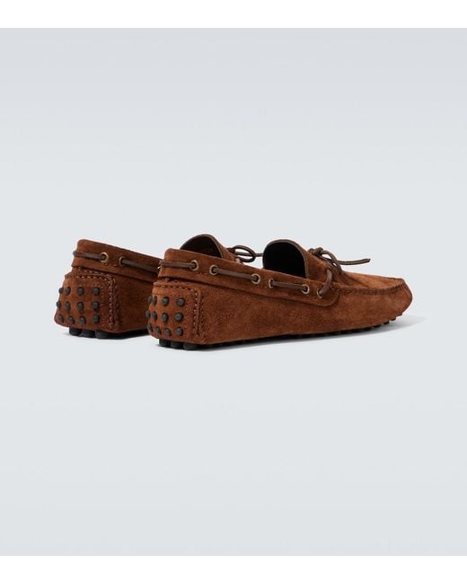 Tom Ford Brown Rod Suede Driving Shoes for men