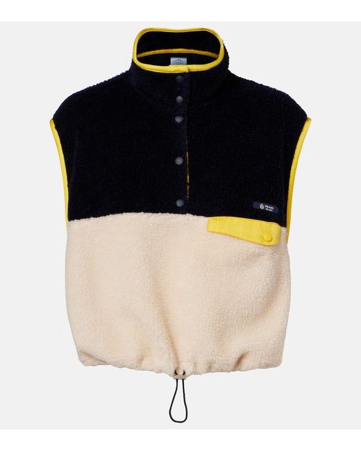 Prada Blue Cropped Teddy Vest
