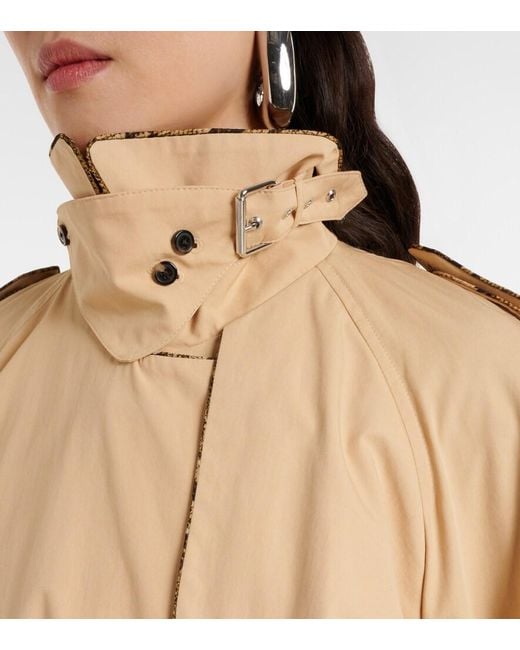 Dries Van Noten Natural Cotton Poplin Trench Coat