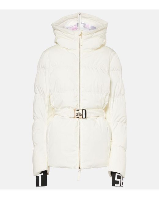 Jet Set White Chamonix Belted Ski Jacket