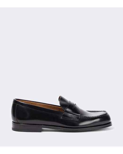 Prada Black Leather Loafers for men