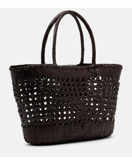 Rixo Black X Dragon Diffusion Lucine Leather Tote Bag