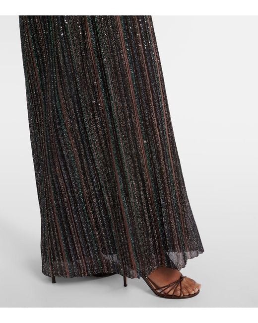 Missoni Black Chevron Lame Maxi Dress