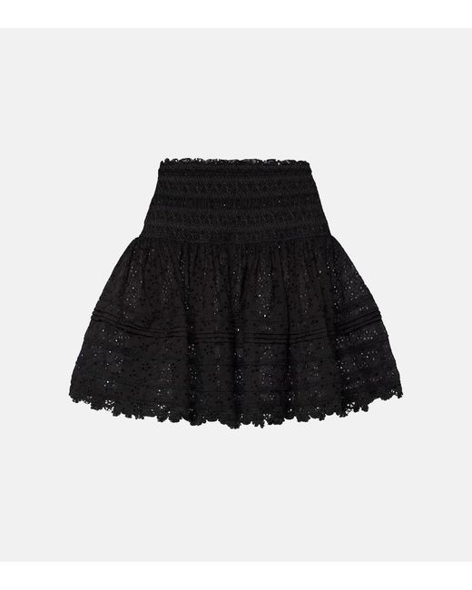 Minifalda Galia fruncida Poupette de color Black