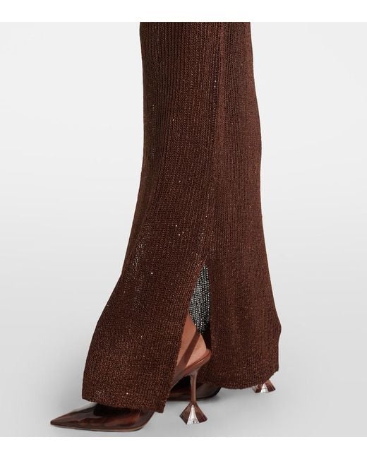 Bananhot Brown Alma Knitted Sequined Beach Cover-Up