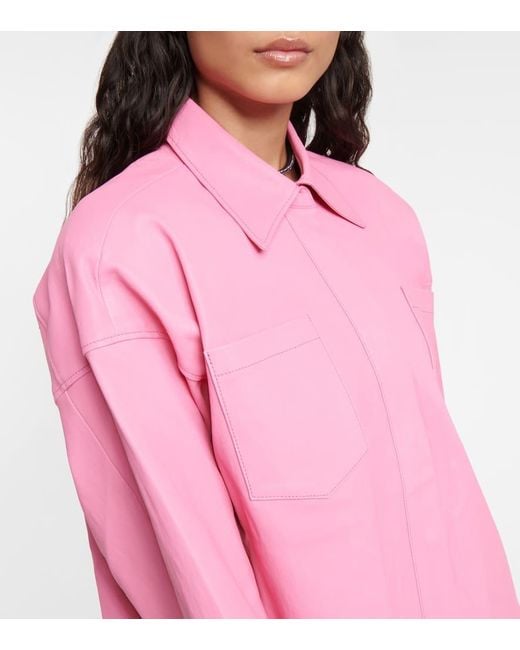 Stouls Pink Josh Leather Jacket