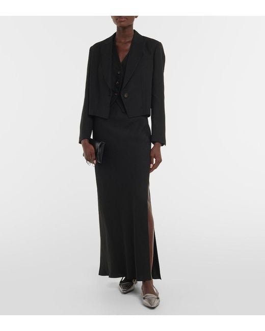 Brunello Cucinelli Black Cropped Blazer