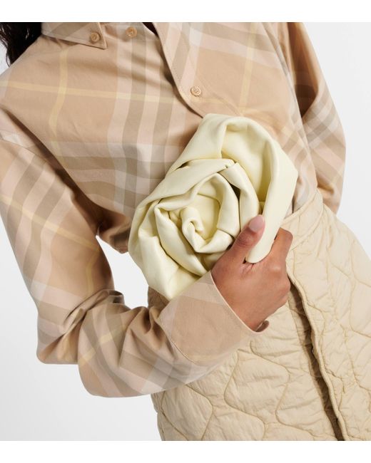 Burberry Natural Rose Gathered Leather Clutch