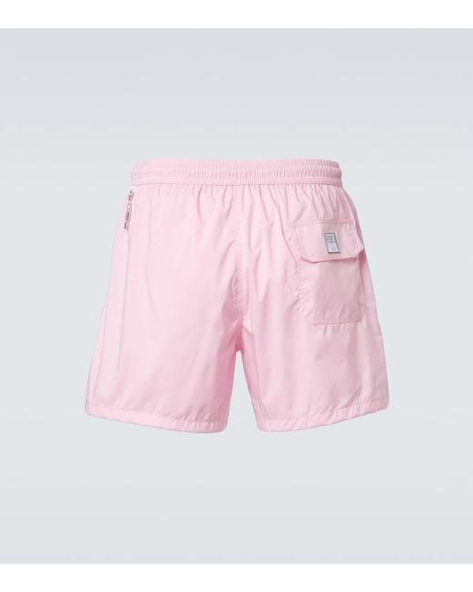 Fedeli Pink Madeira Swim Trunks for men