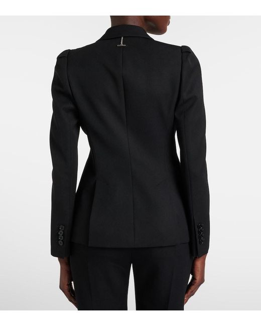 McQueen Black Single-Breasted Wool Jacket