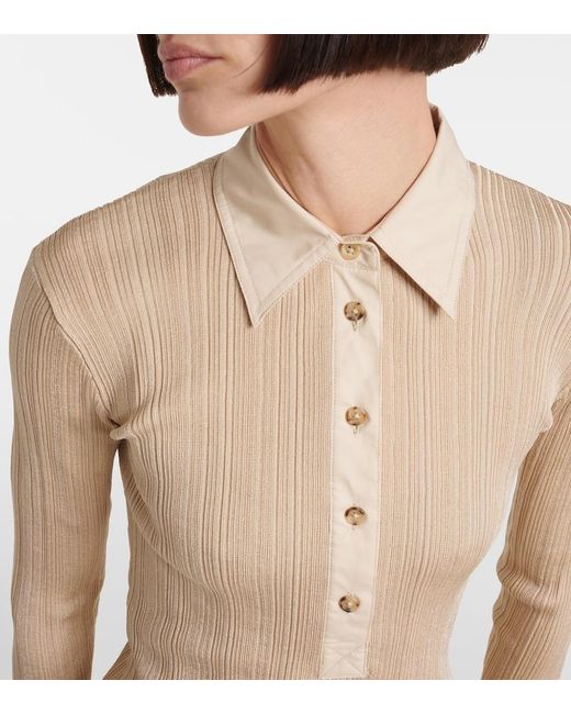 Totême Natural Jersey Polo Sweater