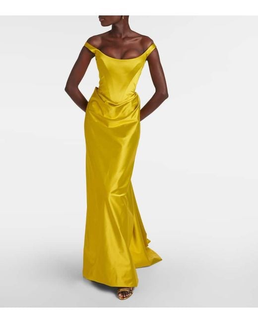 Abito Bustier Lungo di Vivienne Westwood in Yellow