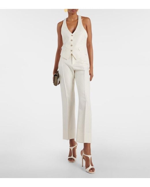 Tom Ford Natural Pinstripe Pants