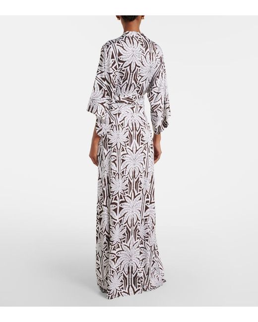 Melissa Odabash White Eloise Printed Maxi Dress