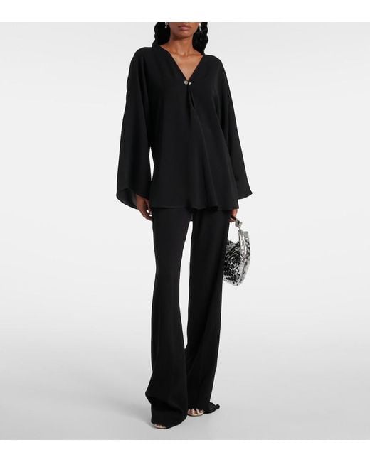 Max Mara Black Umile Cady Blouse