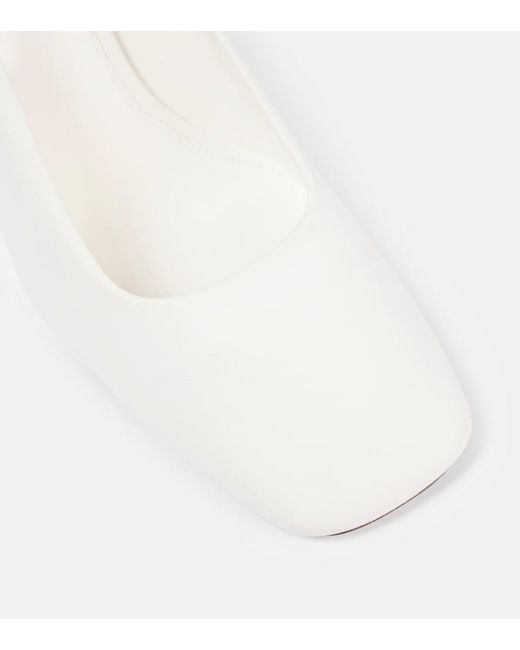 Dries Van Noten White 75 Leather Wedges