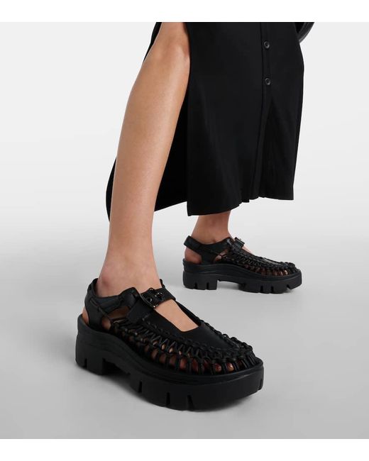 Noir Kei Ninomiya Keen Uneek Platform Mary Jane Flats in