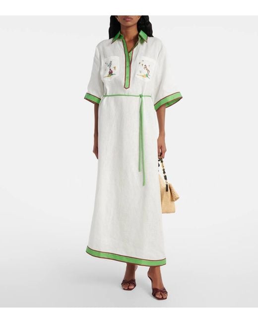 ALÉMAIS White Polokleid Play Aus Leinen