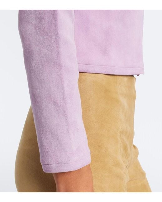 Stouls Purple Astrid Suede Cardigan
