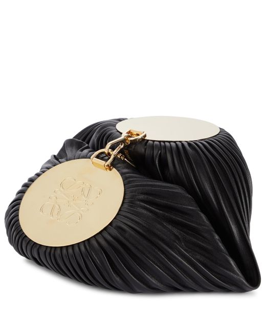 Loewe Bracelet Convertible Leather Shoulder Bag in Black - Lyst
