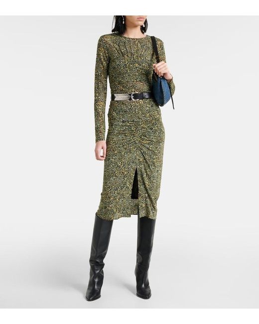 Isabel Marant Green Jalilagb Draped Jersey Top