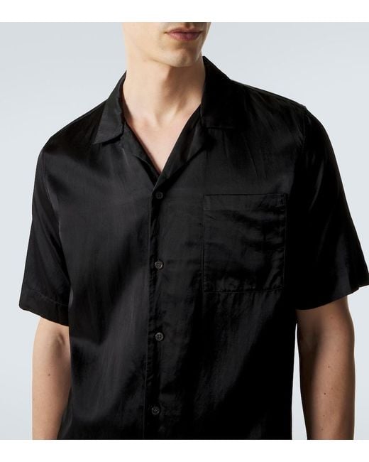 Dries Van Noten Black Bowling Shirt for men