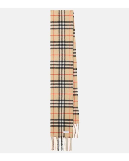 Bufanda Check De Cachemir Burberry de color Metallic