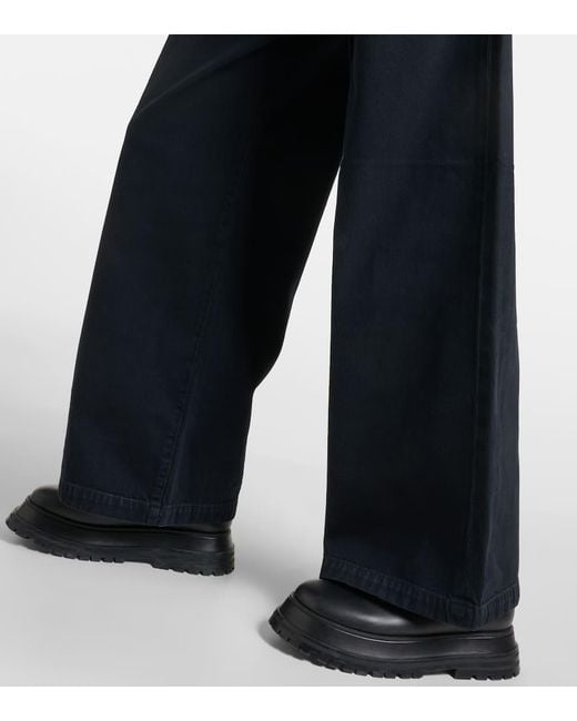 Agolde Blue Low-Rise Wide-Leg Jeans Ellis
