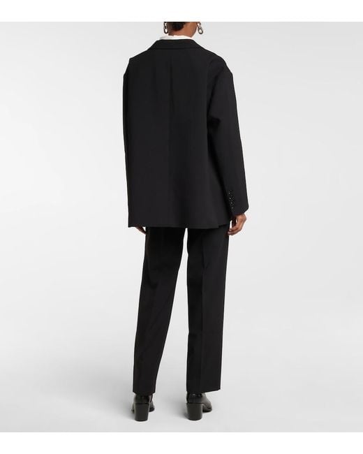 Frankie Shop Black Bea Twill Blazer