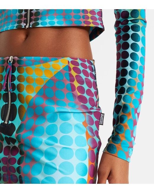 Jean Paul Gaultier Blue Re-Edition Printed Top