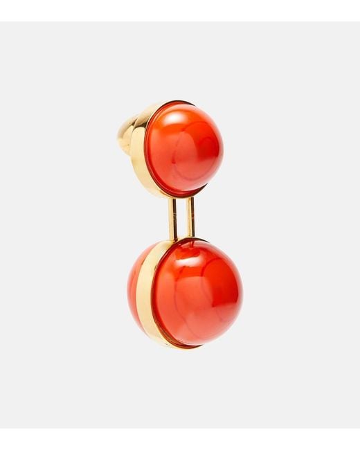 Alaïa Orange Sphere Small Earrings