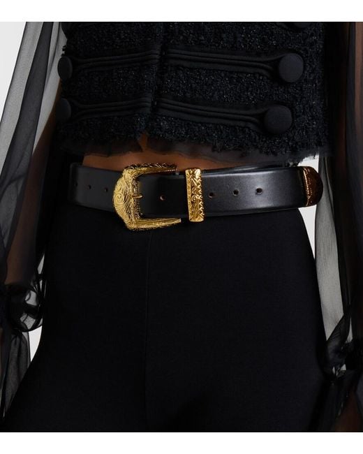 DEHANCHE Black Single Midas Leather Belt