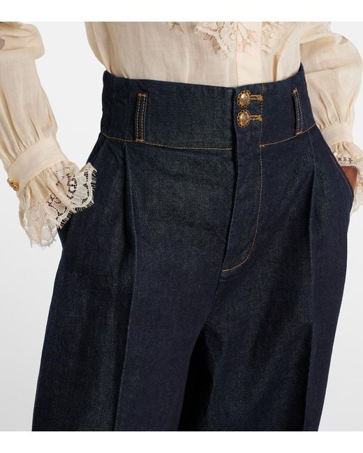 Jeans Hypnotic A Vita Alta E Gamba Larga di Zimmermann in Blue